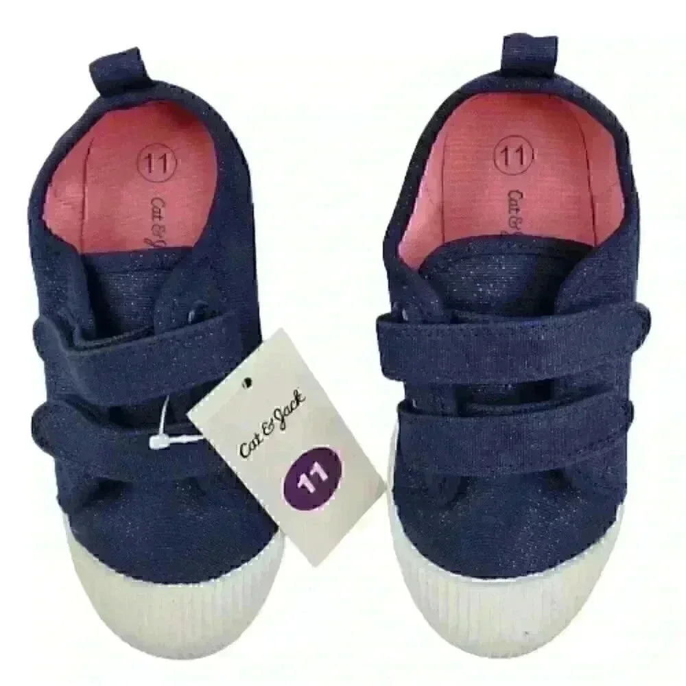 Cat & Jack Blue/White Toddler Girls Sneakers Sz 11